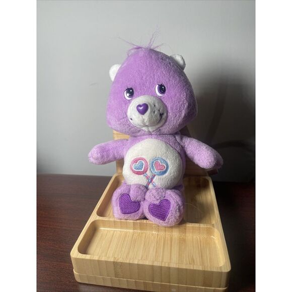 Care Bears Cousins 8"‎ Share Bear Purple Lollipops Collectors Edition 2002 - Picture 1 of 3